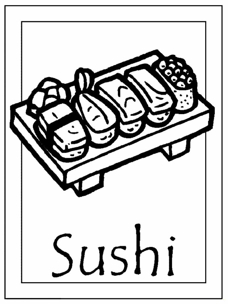 Desenhos de Sushi para colorir Dicas Práticas