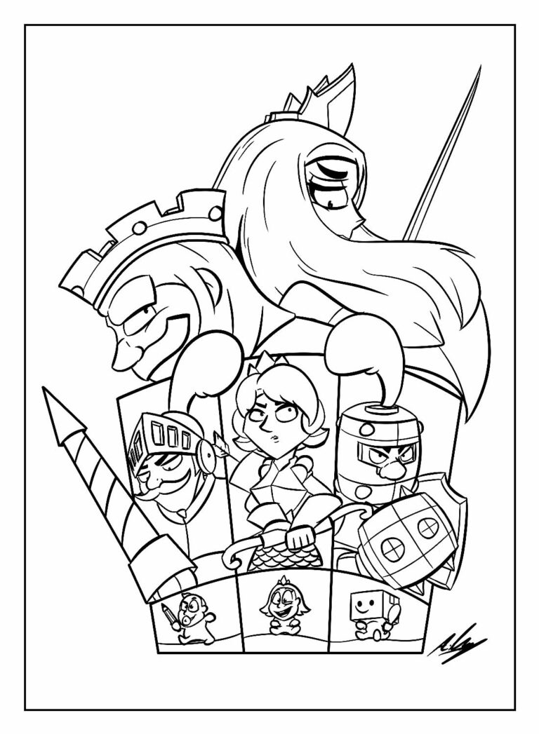 30 Desenhos para colorir de Clash Royale Dicas Práticas