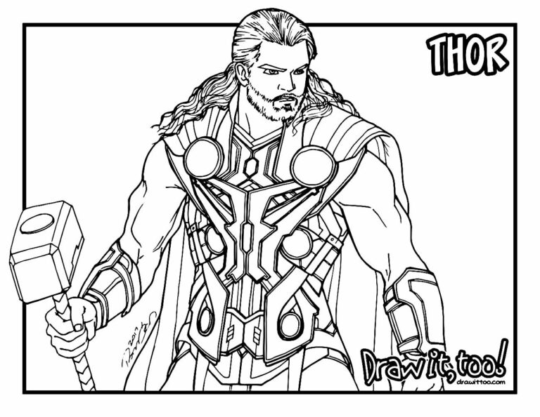 30 Desenhos de Thor para colorir Dicas Práticas