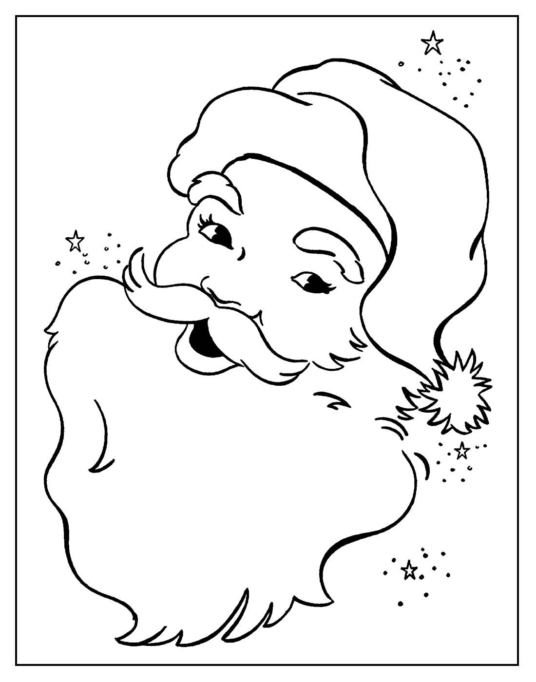 Desenho do Rosto de Papai Noel