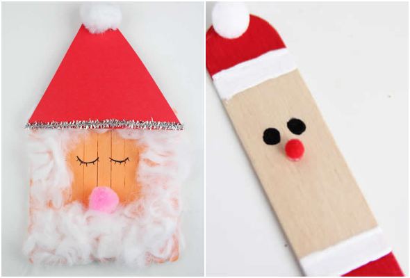 12 ideias de Papai Noel com palitos de picolé