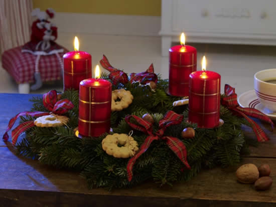 Velas lindas e decoradas para o Natal