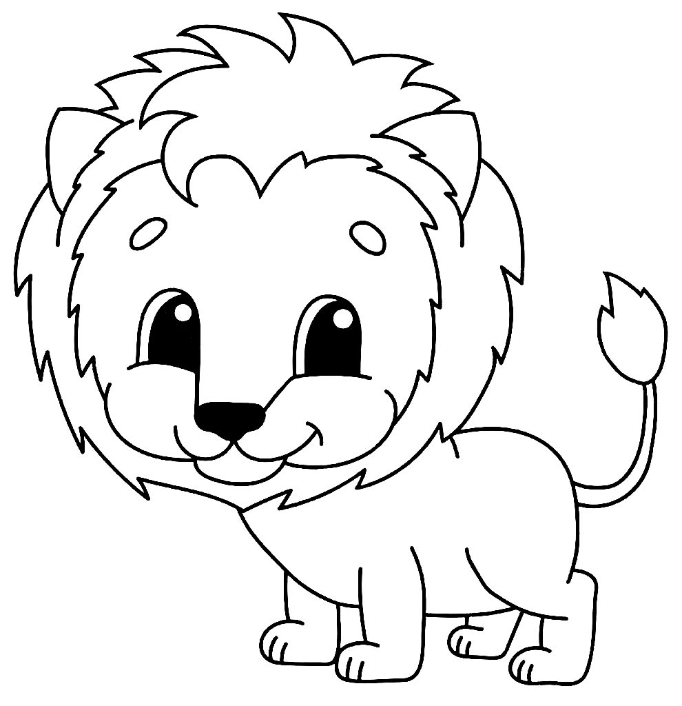 Desenho de leão para colorir