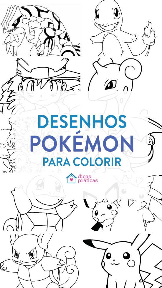 Desenhos de Pokémon para colorir, jogos de pintar e imprimir #2