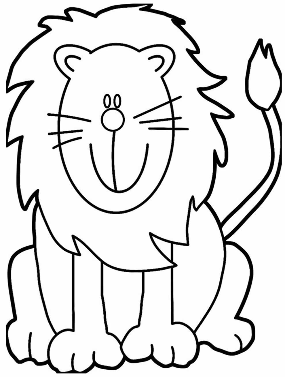 Desenho de Leão para pintar