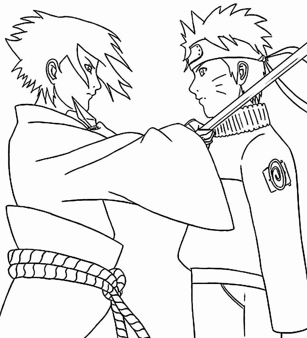 Desenho de Naruto Uzumaki e Naruto Sennin para colorir - Tudodesenhos