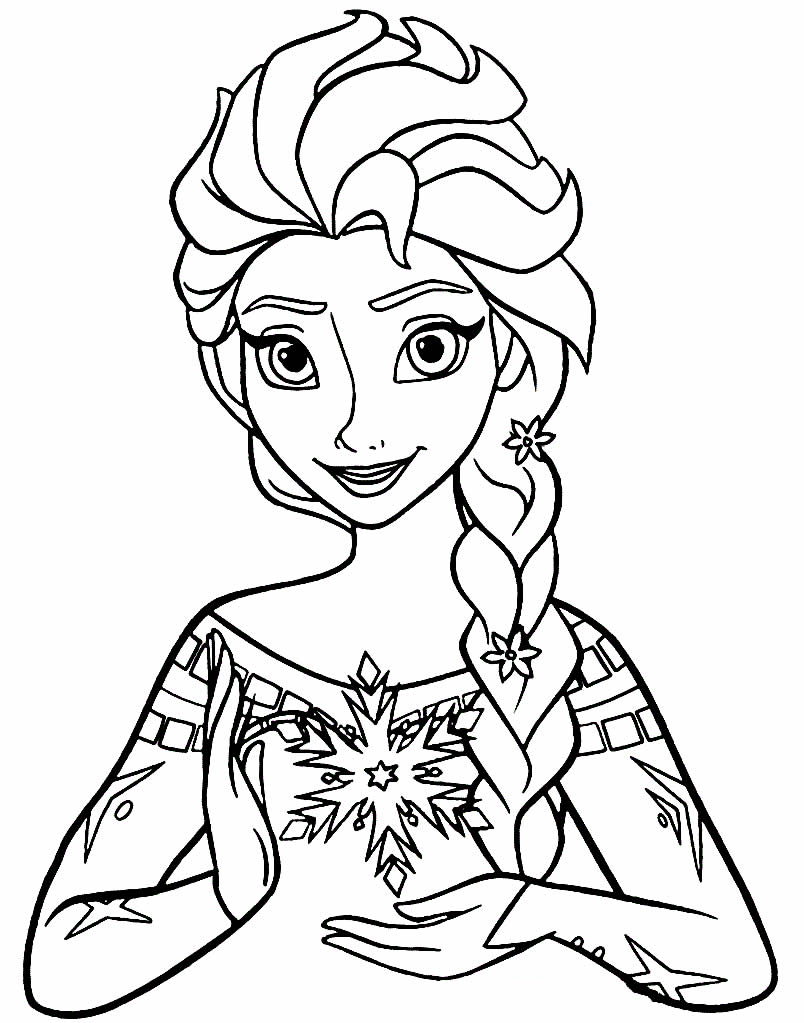 Desenho de Frozen Elsa pintado e colorido por Eloiza o dia 10 de Abril do  2015
