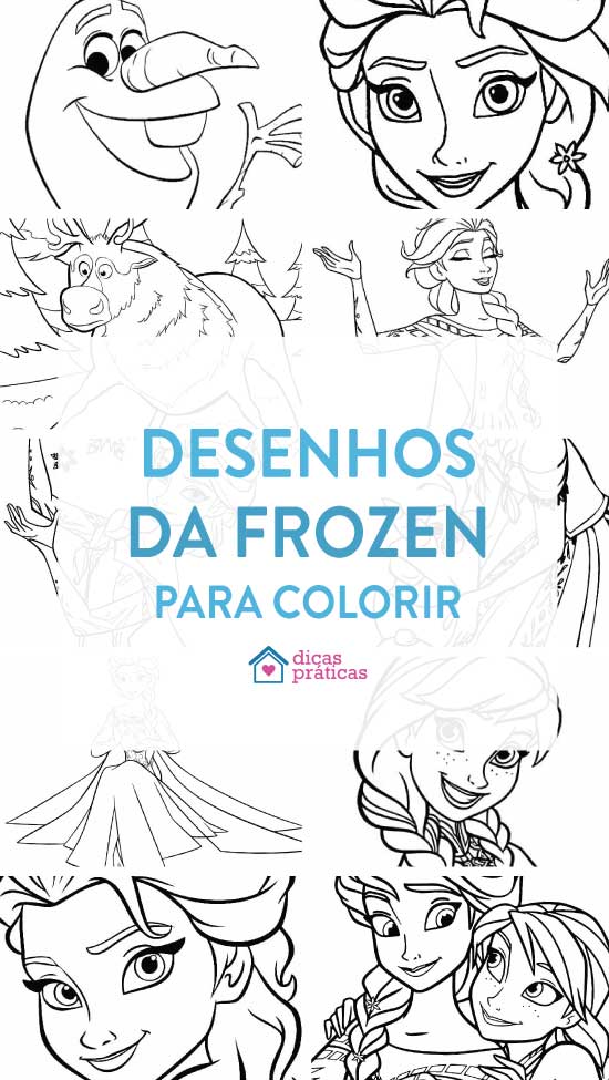 Desenhos da Frozen para pintar - Educação Infantil - Aluno On