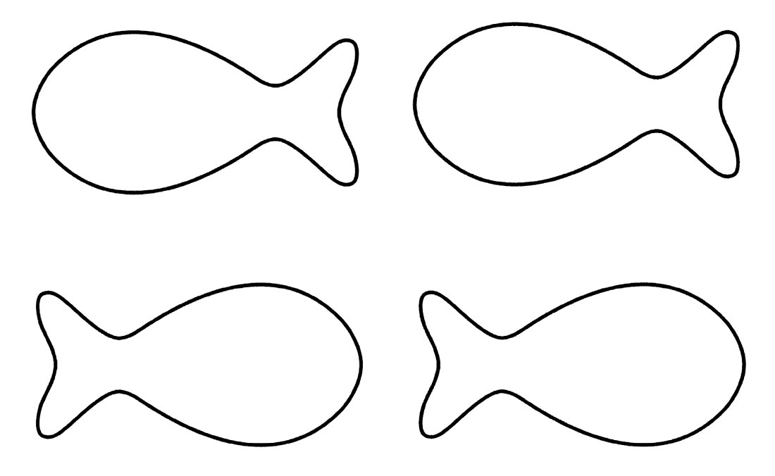 Moldes simples de peixes