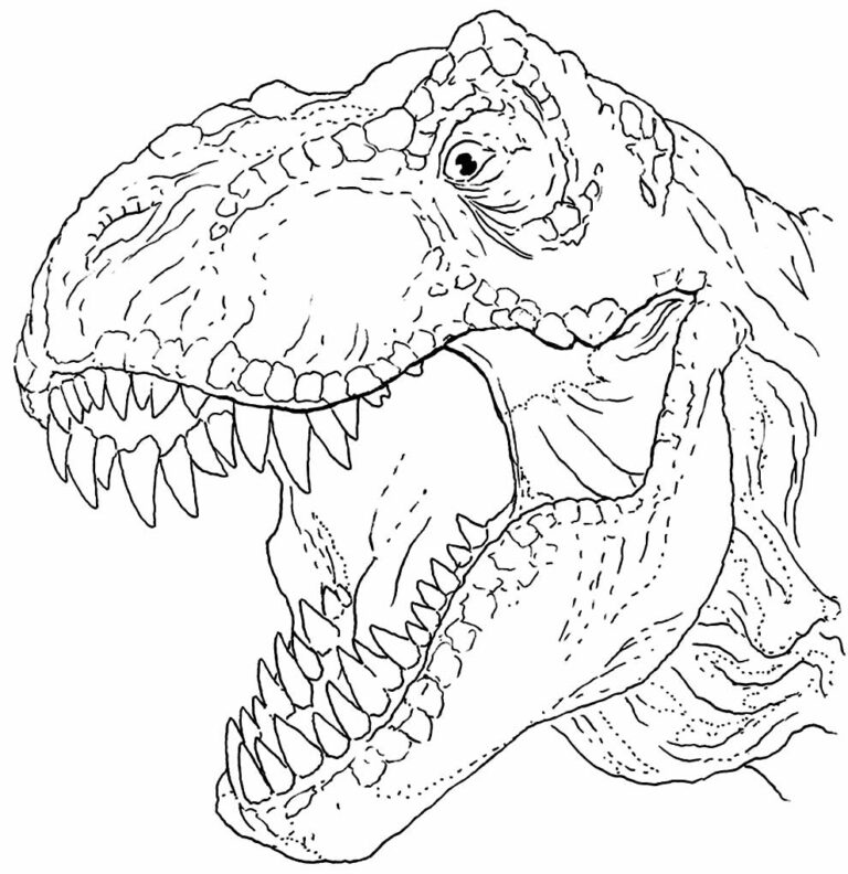 50+ Desenhos para colorir de dinossauro TRex Dicas Práticas