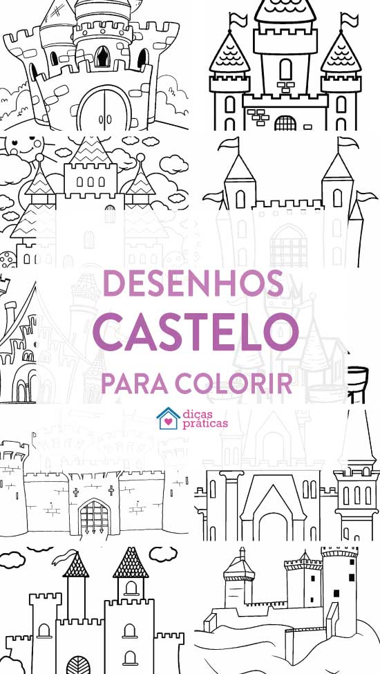 Desenhos de Castelo para imprimir e colorir
