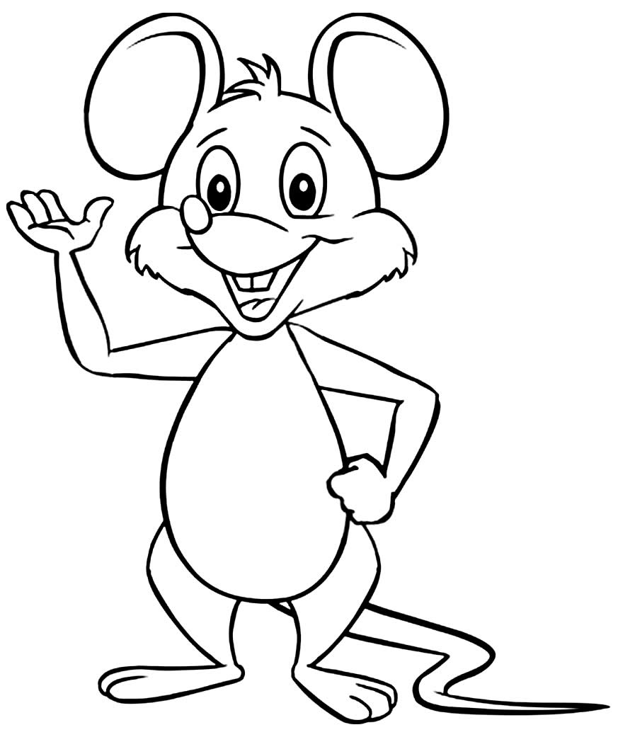 Imagem de ratinho para colorir