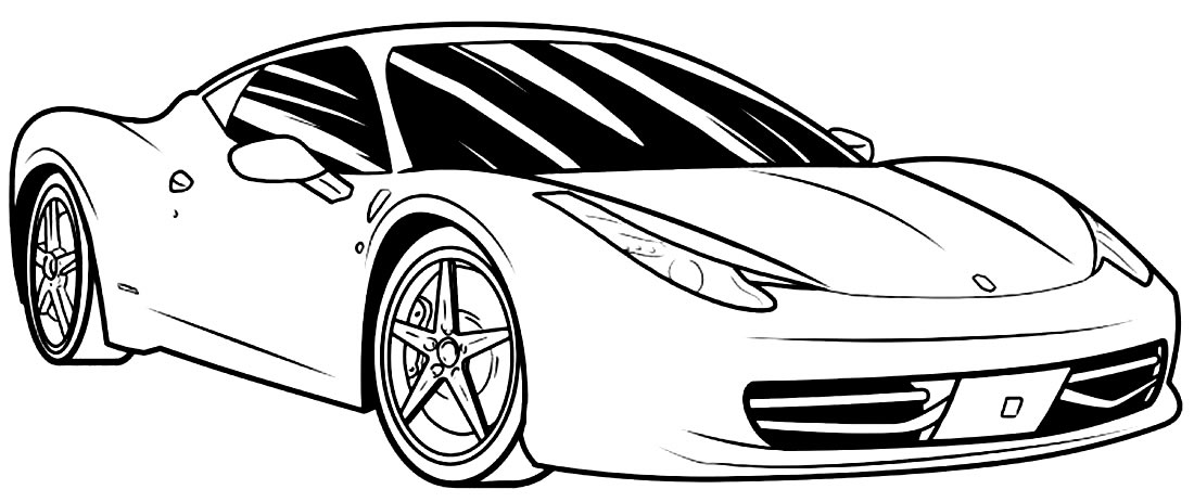 Desenhos De Ferrari Em Branco