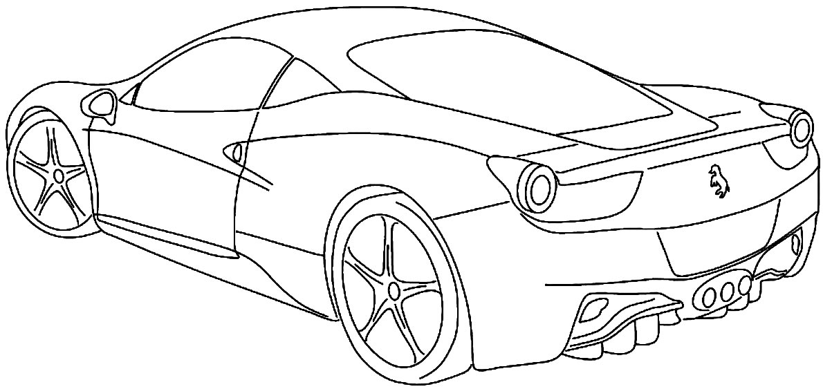 Desenho De Uma Ferrari Pintura De Fogo