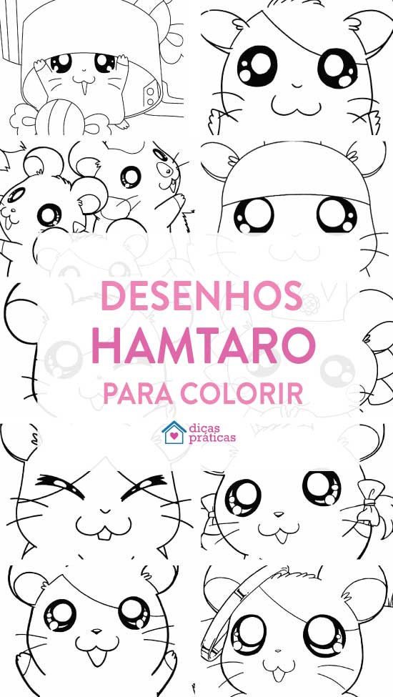 Desenhos de Hamtaro para colorir
