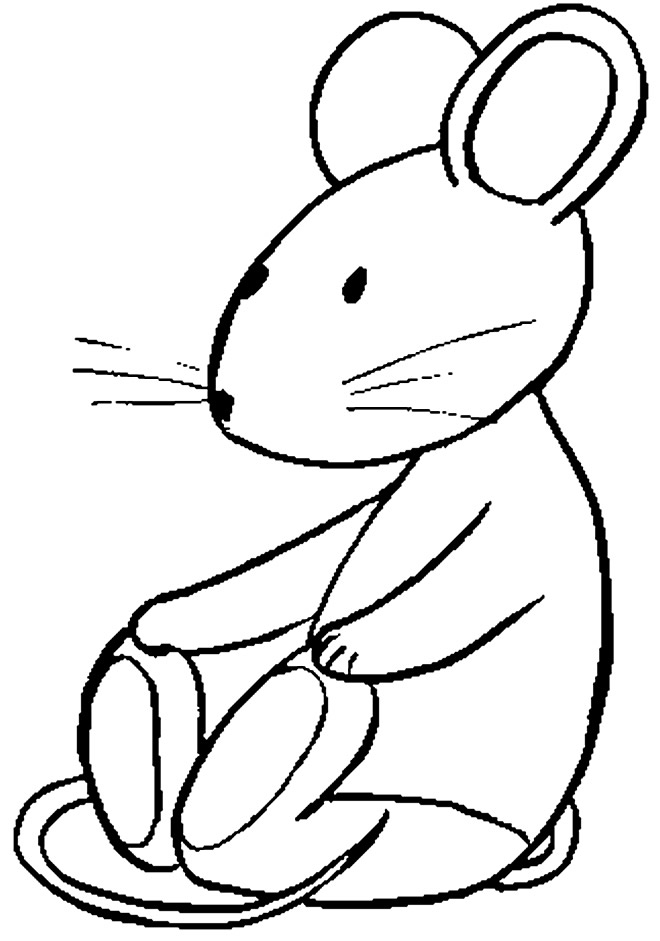 Desenho para pintar de Ratinho
