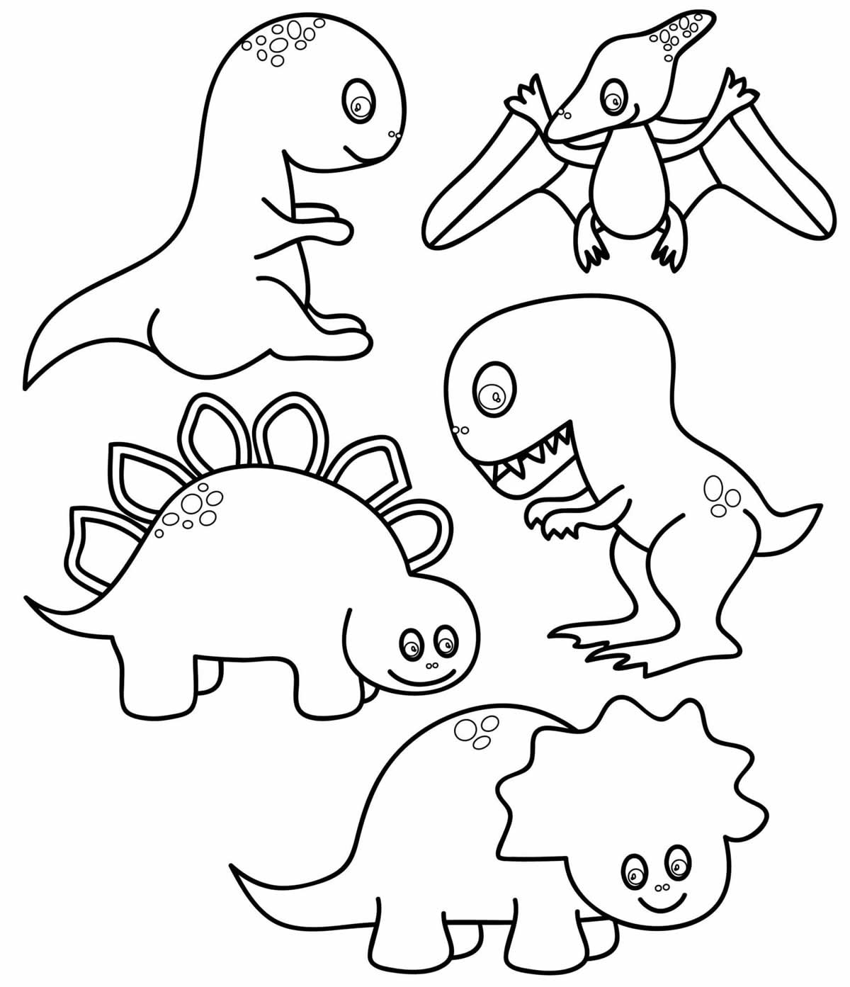 Desenhos de dinossauros para colorir para crianças para imprimir