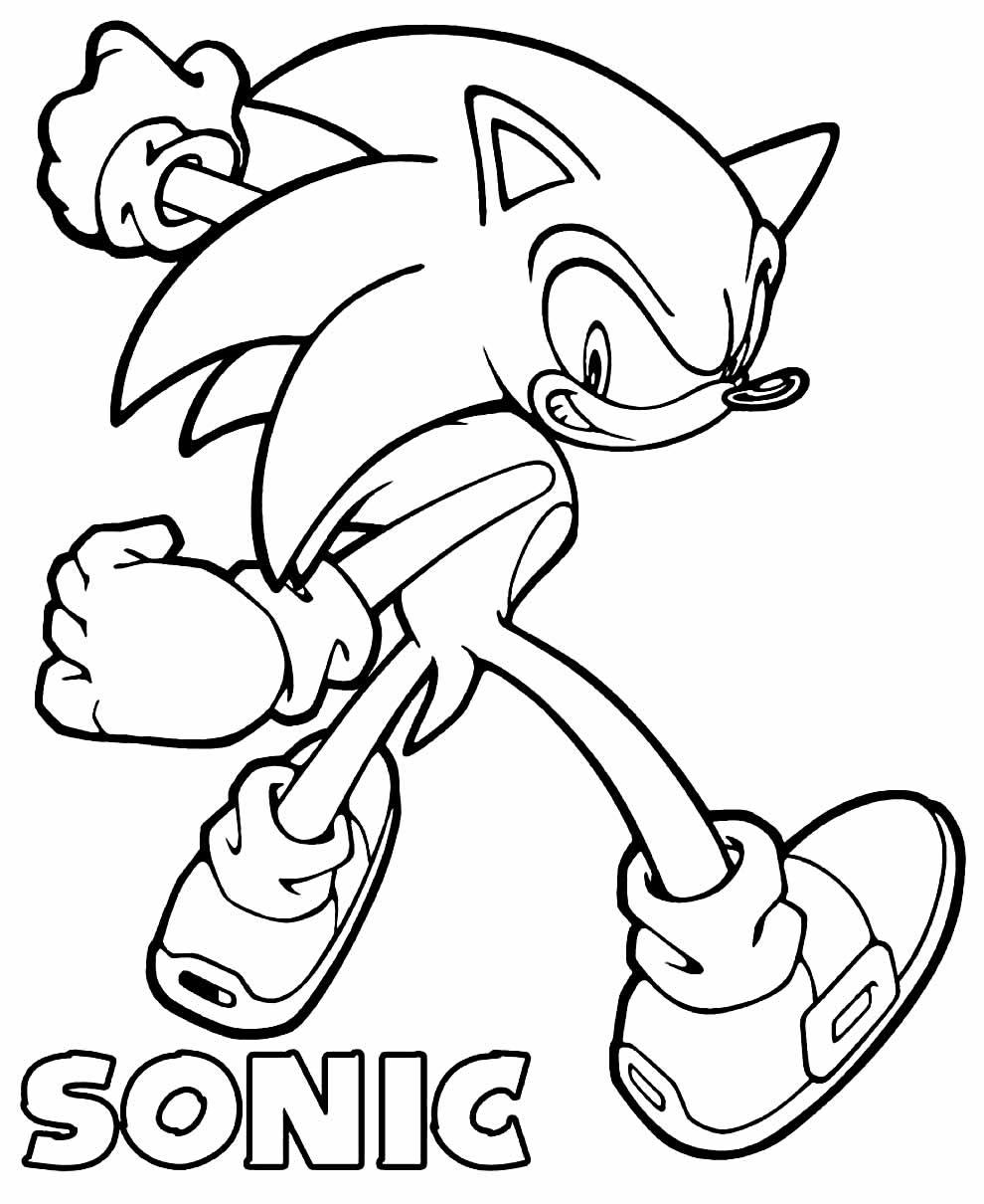 Sonic para colorir e imprimir