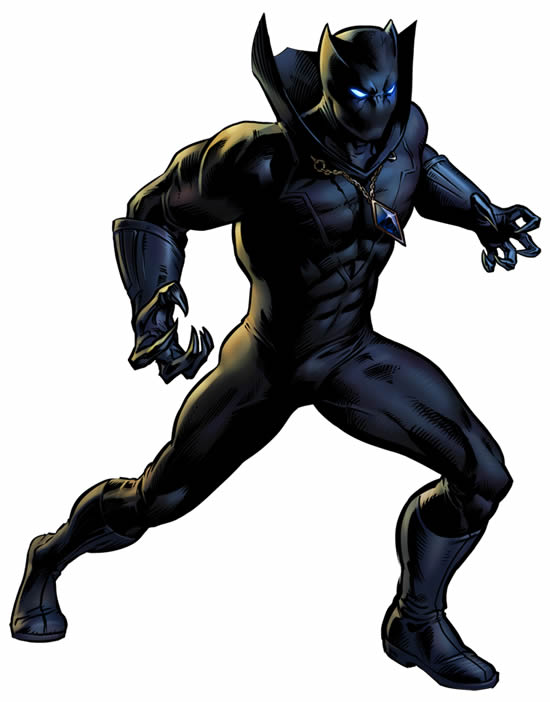 Desenho de Pantera Negra colorido