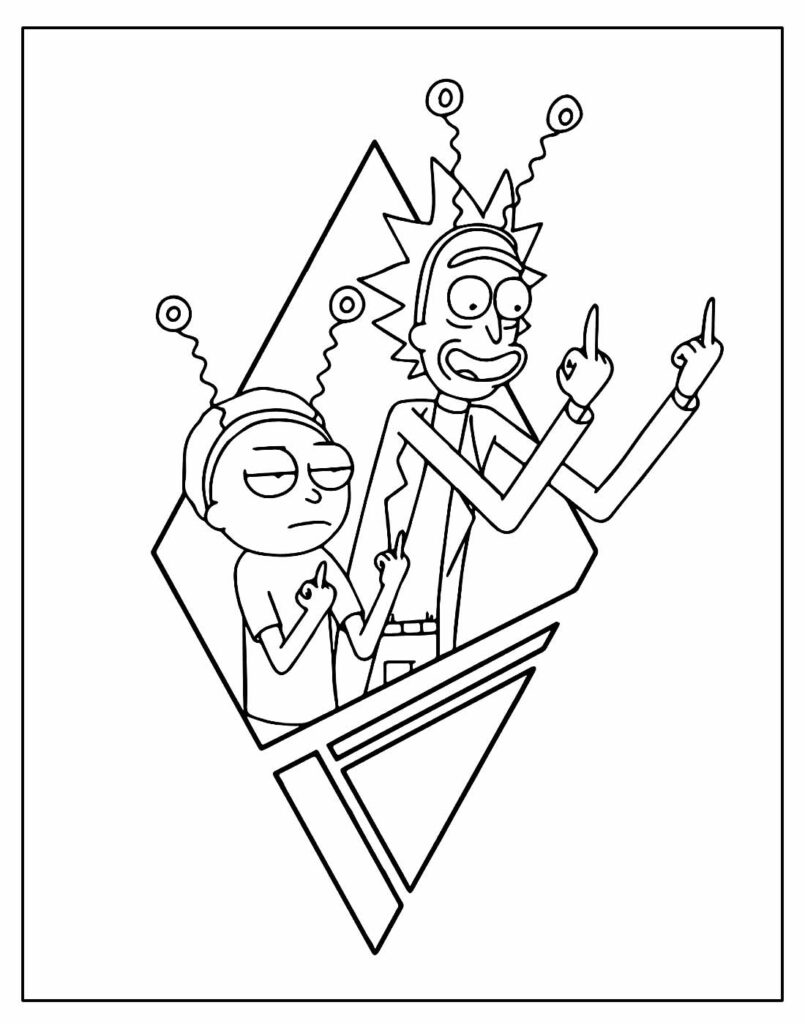 Desenhos para colorir de Rick e Morty Dicas Práticas