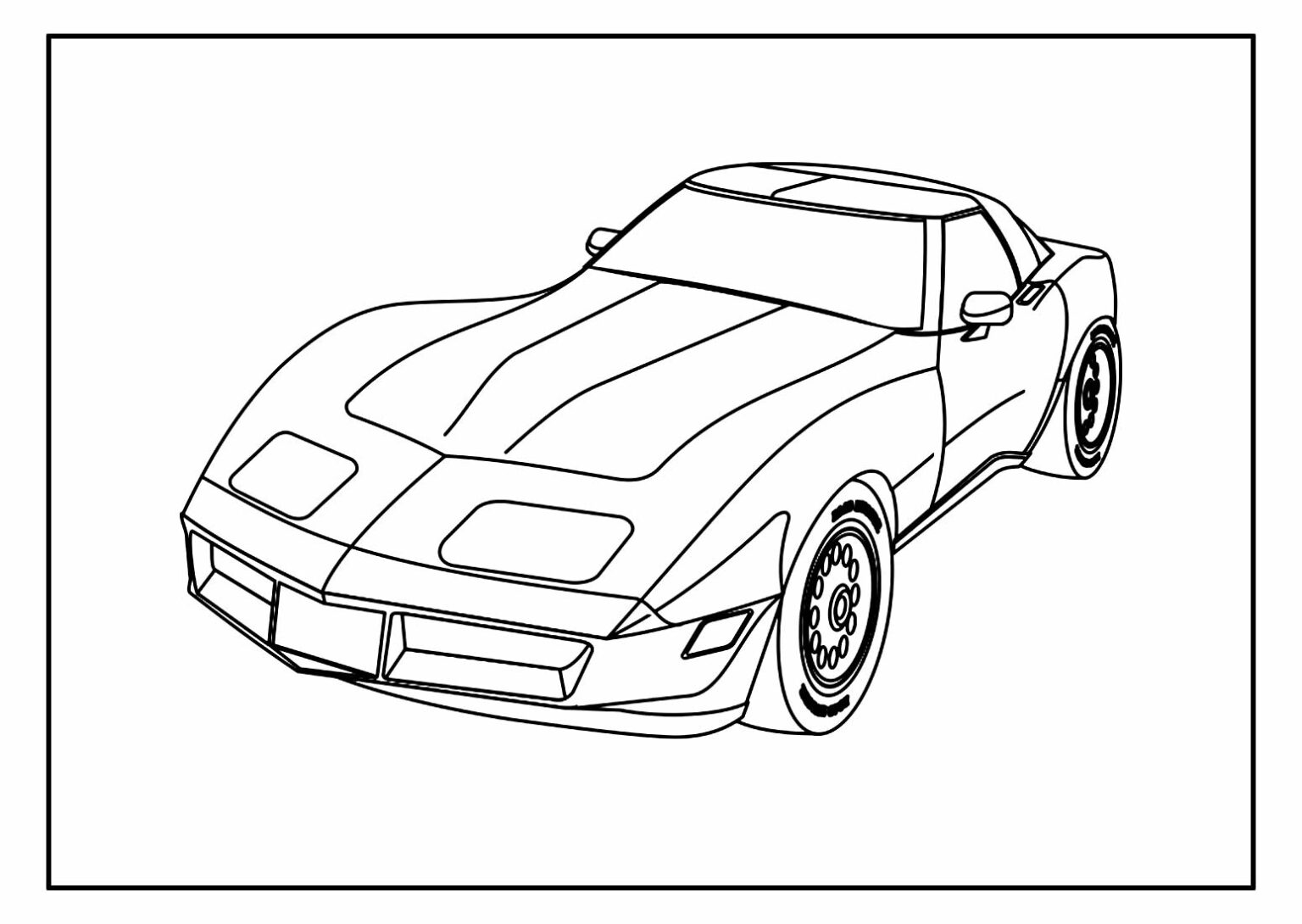 Chevrolet Corvette разукрашка