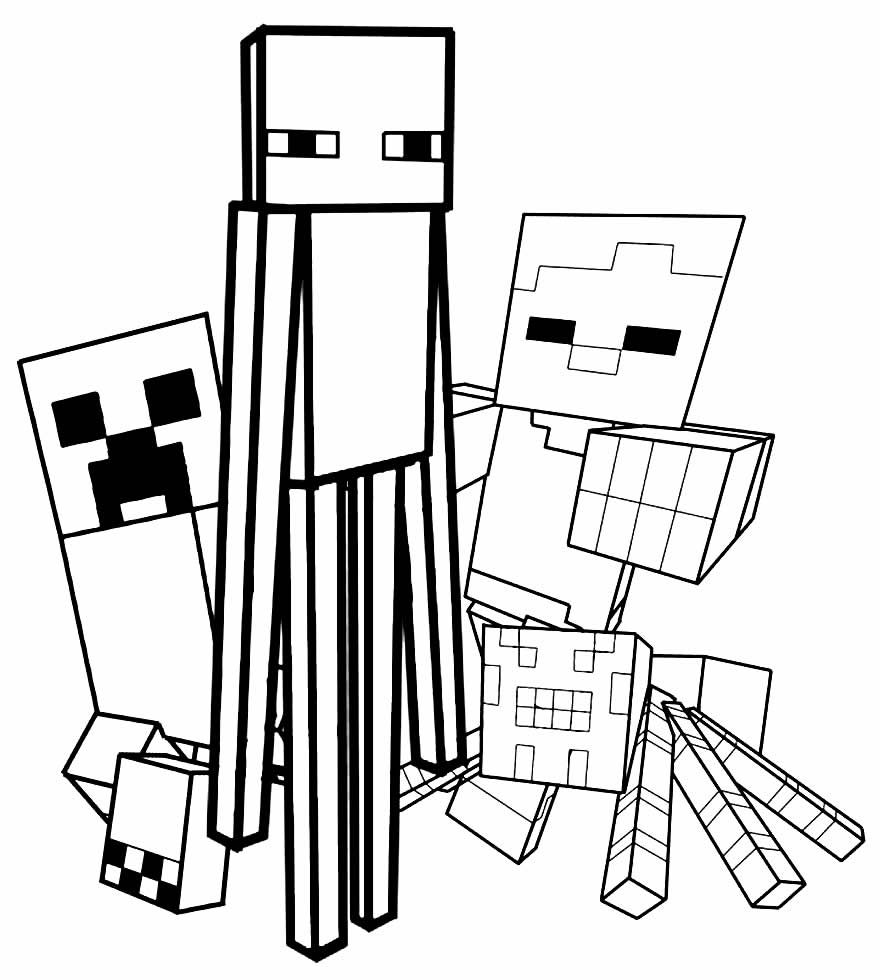 Desenhos de Minecraft para pintar