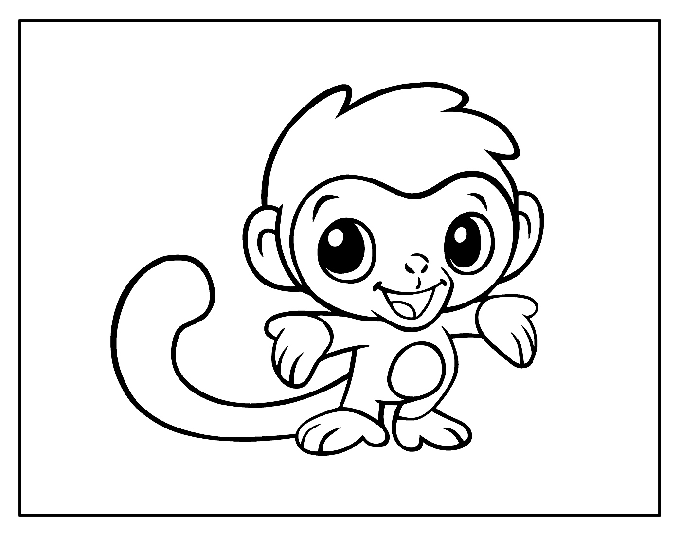 Cinco macacos pequenos, dos desenhos para crianças, Compilação
