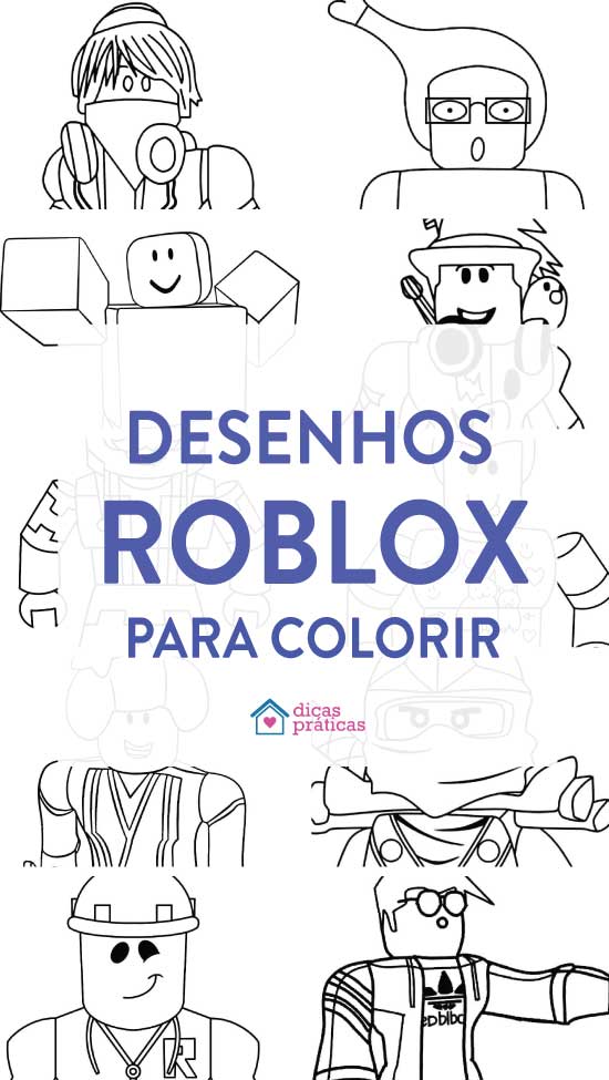 50+ Desenhos para colorir de Roblox - Dicas Práticas  Desenhos para  colorir, Desenho simples de gato, Colorir