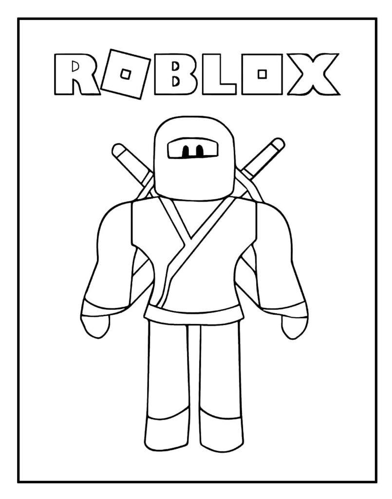 Roblox para colorir estiloso - Imprimir Desenhos