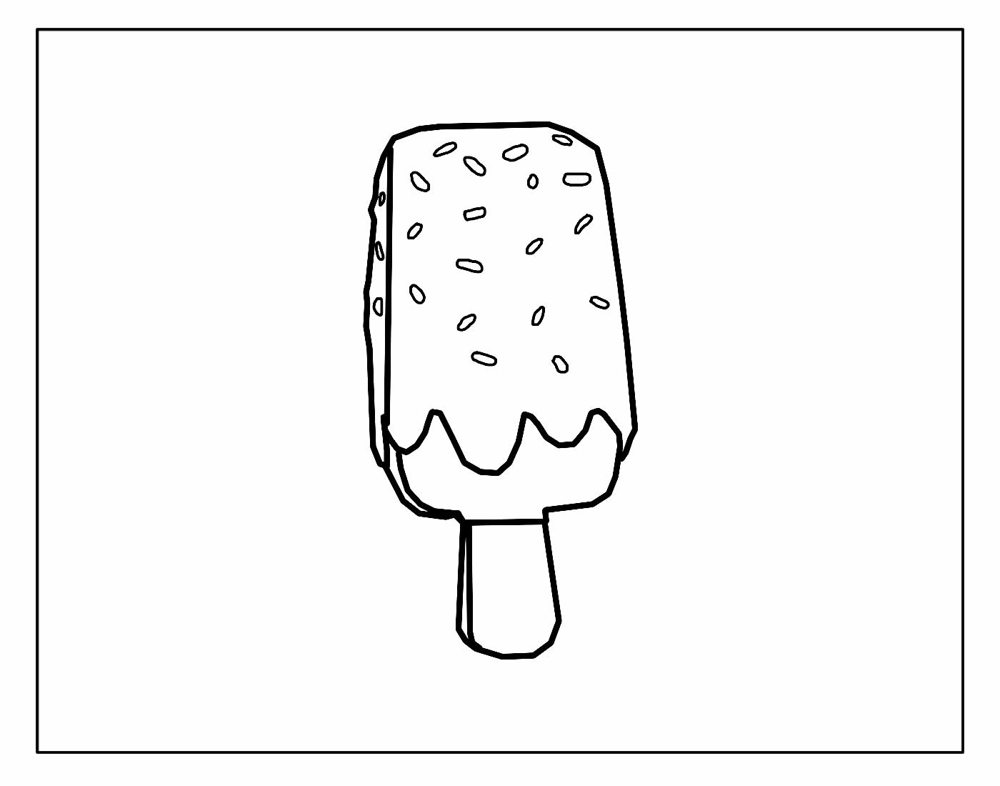 Раскраска мороженое на палочке