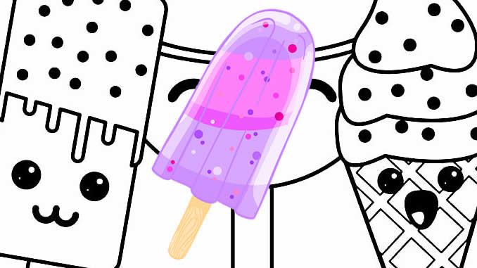 Desenho de O copo de sorvete para Colorir - Colorir.com