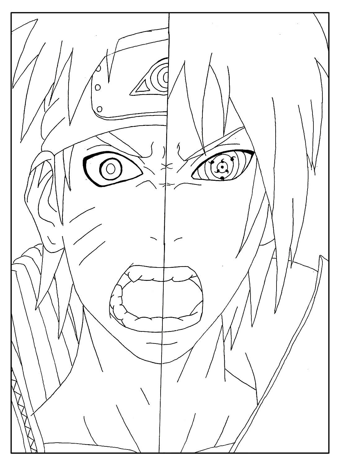 Desenho de Sasuke do Naruto para colorir - Tudodesenhos