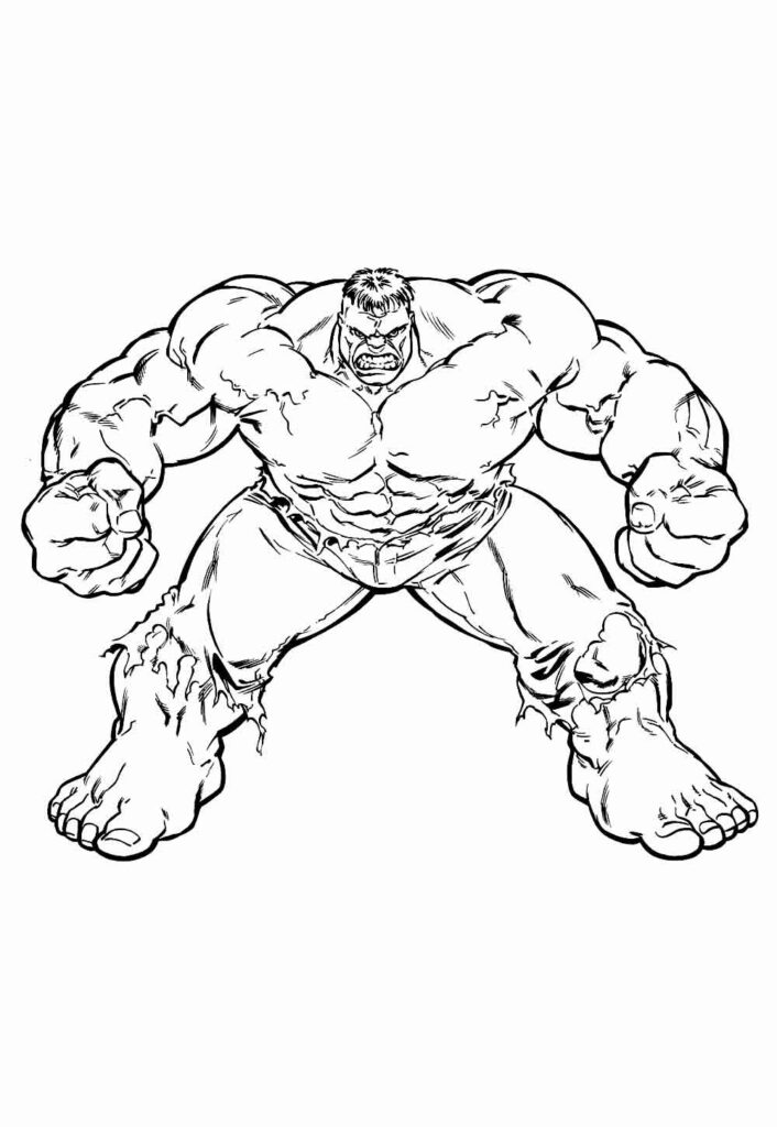 Hulk para colorir e imprimir