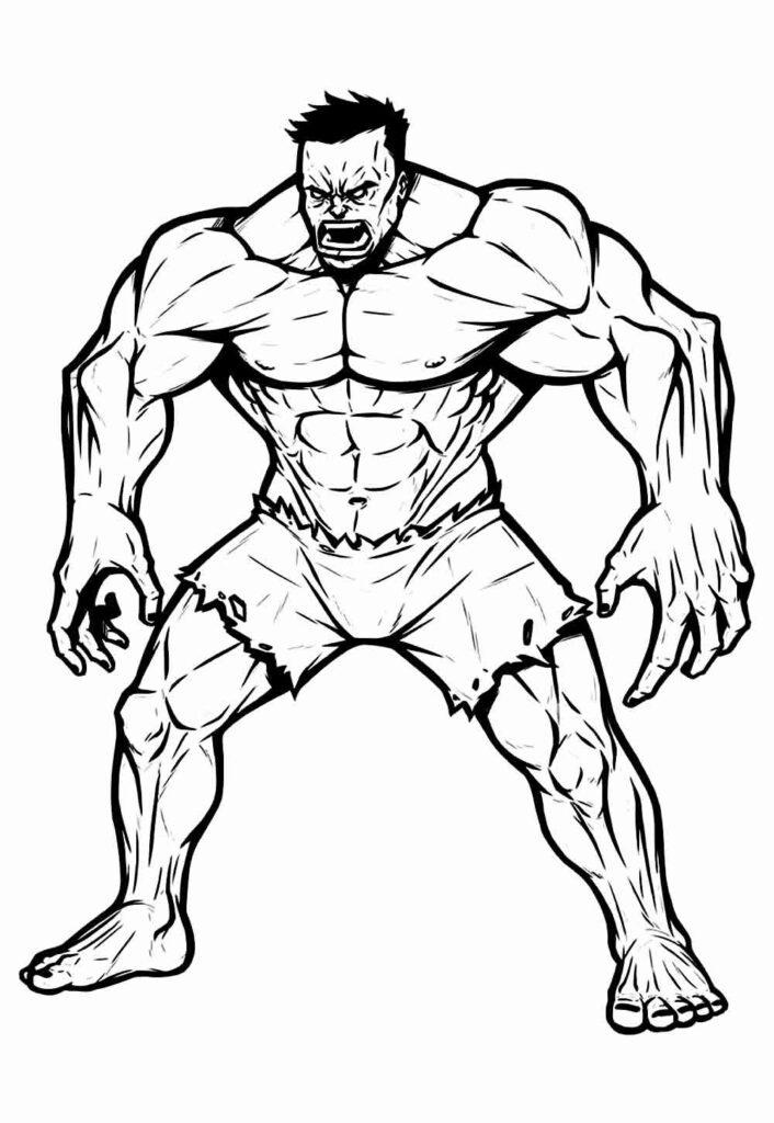 Desenho para colorir - Hulk