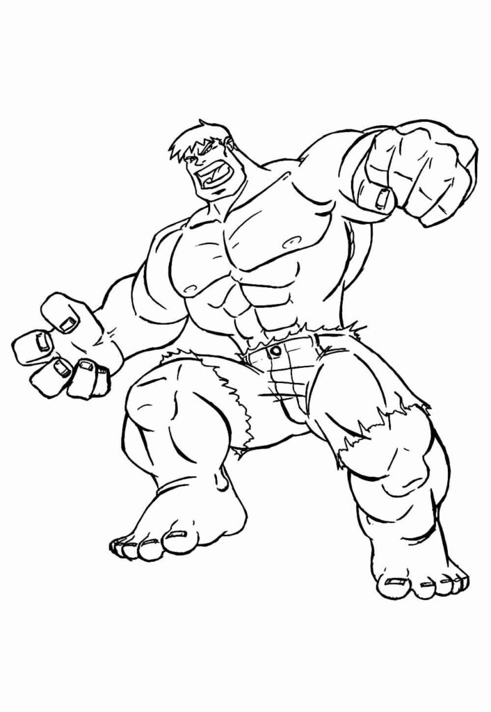Desenhos do Hulk para pintar