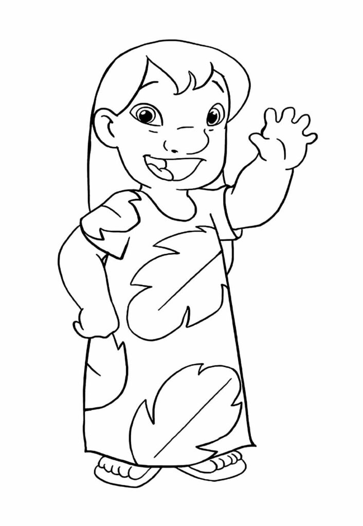 Desenho de Lilo para colorir