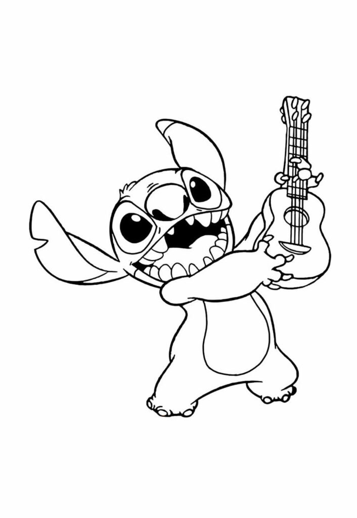 Desenho do Stitch para pintar