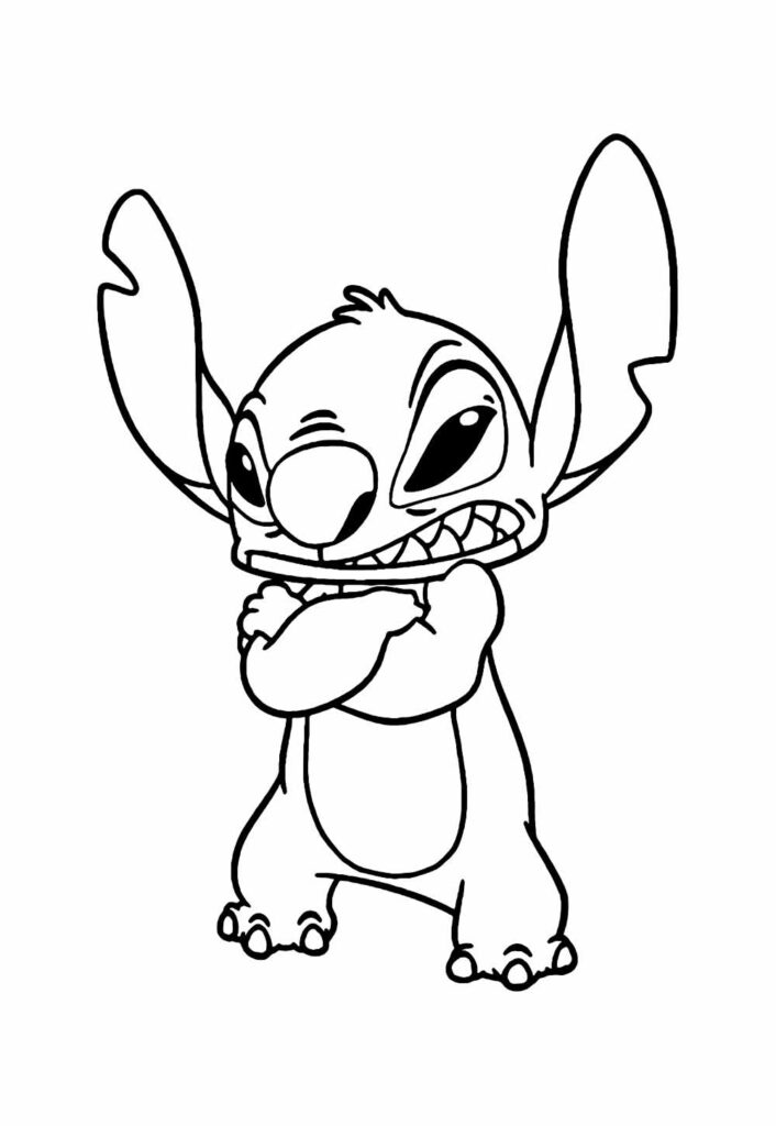 Desenho do Stitch para pintar e colorir