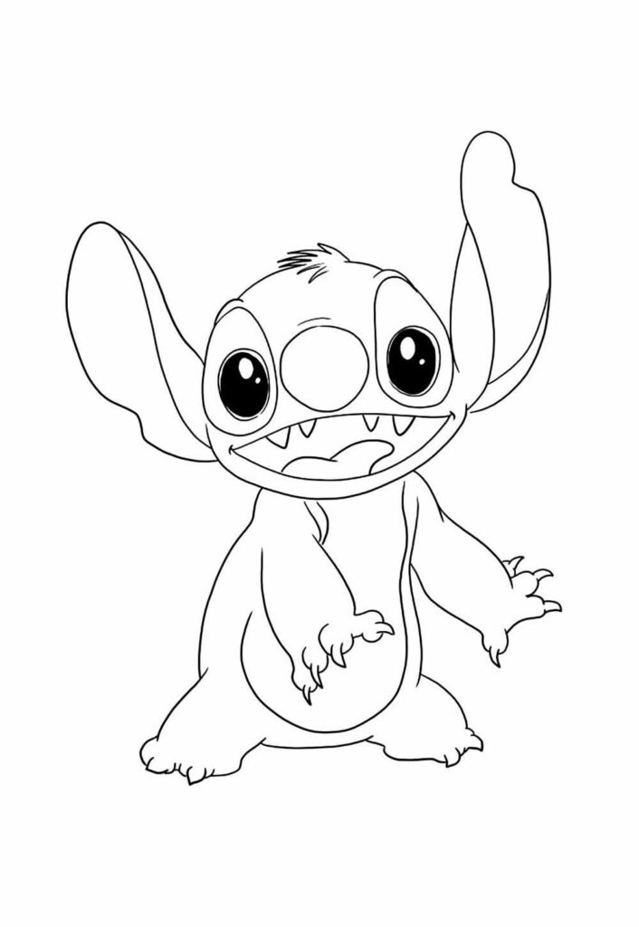 Desenho do Stitch para imprimir e pintar