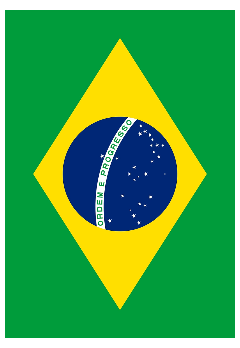 Bandeira do Brasil para imprimir e colorir tamanho A4 - Artesanato