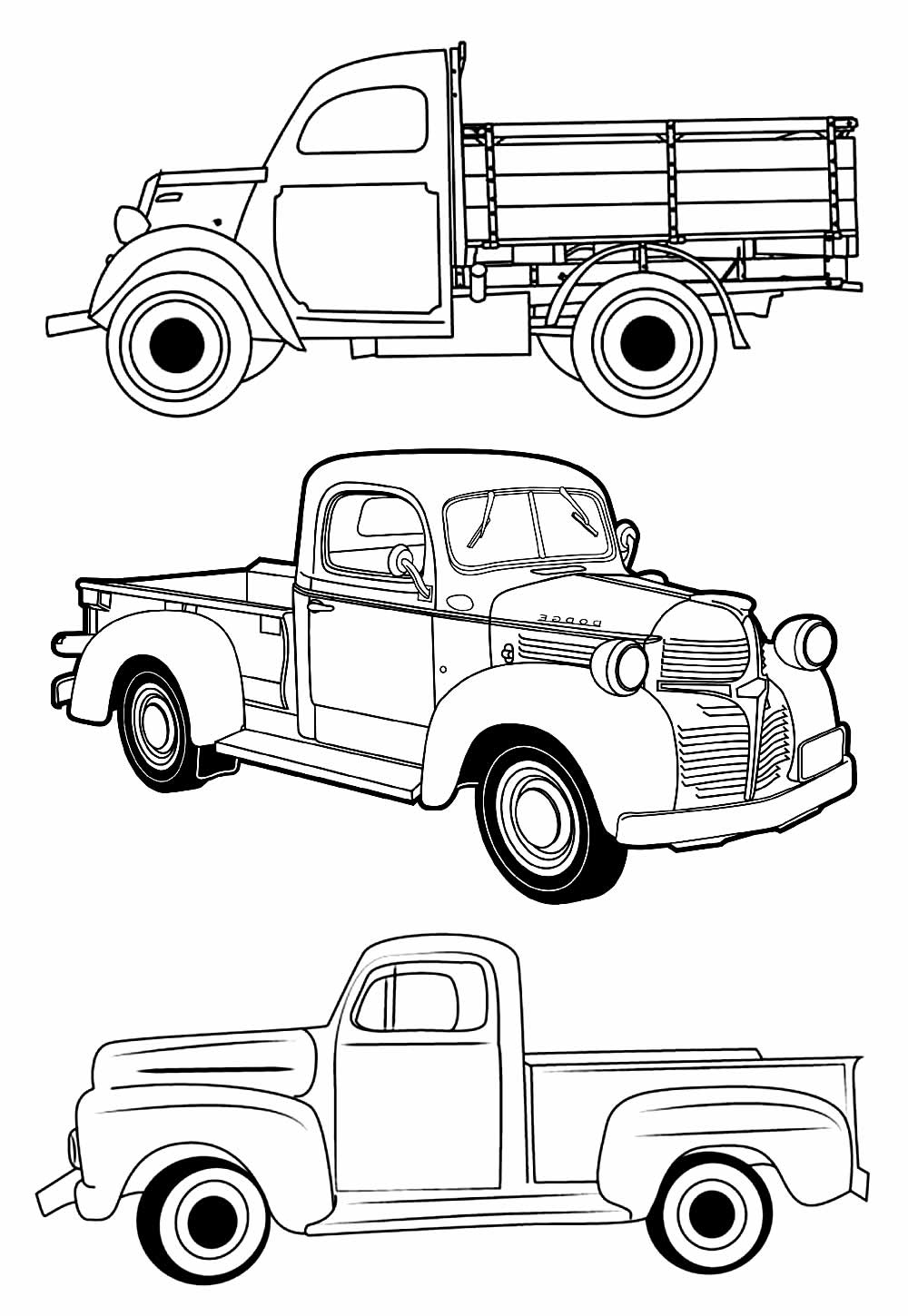 Desenho de Caminhões para colorir