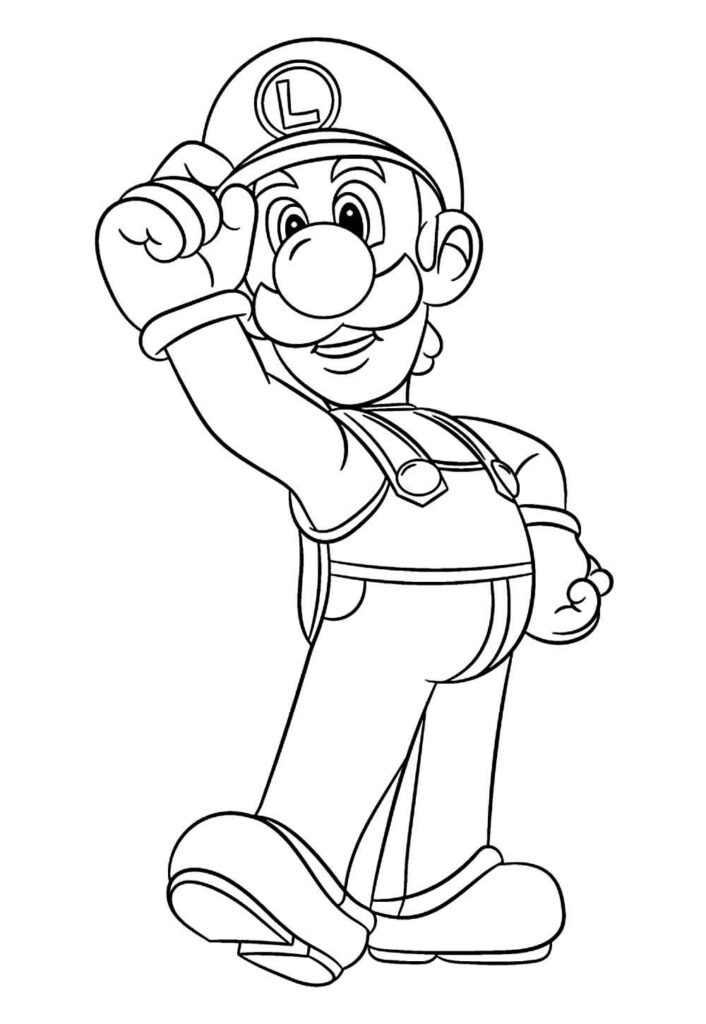 Desenho para colorir Luigi