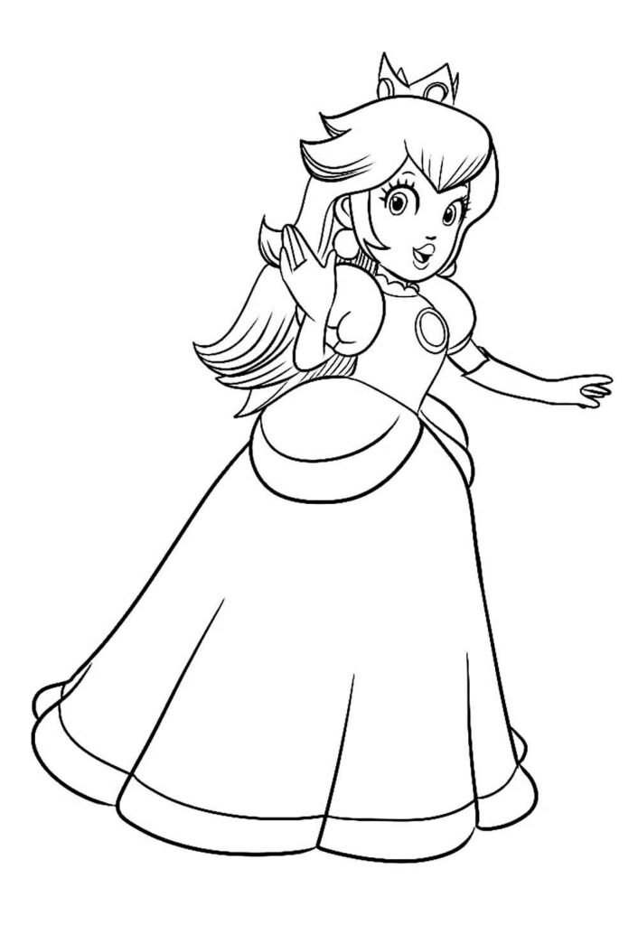 Desenho para colorir - Princesa Peach