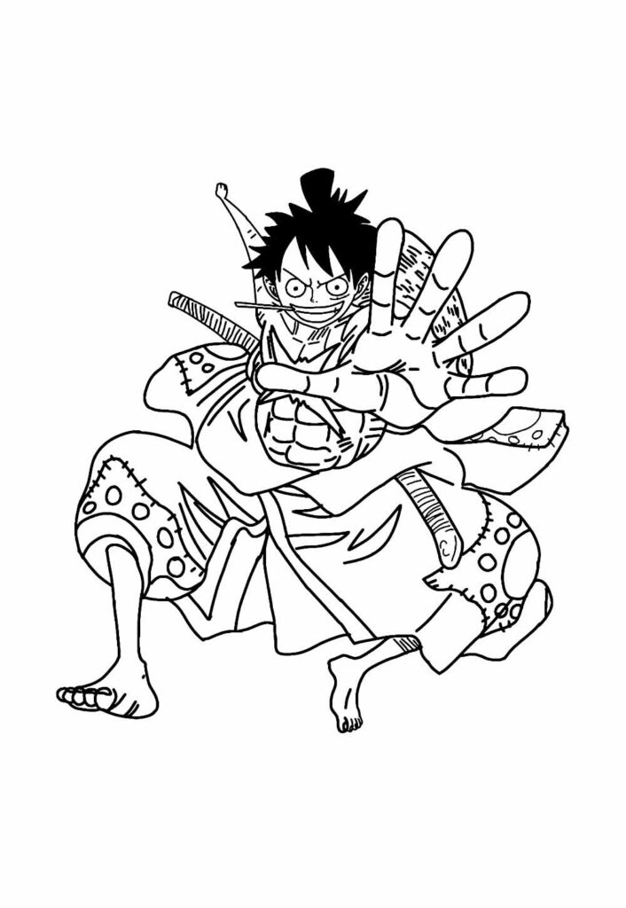 Desenho de Luffy - One Piece para colorir