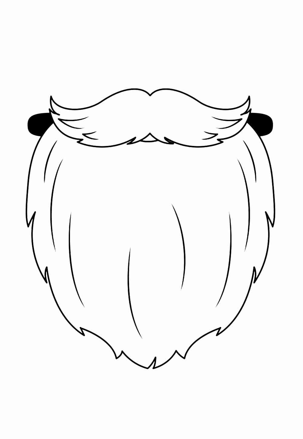 Barba de Papai Noel - Molde