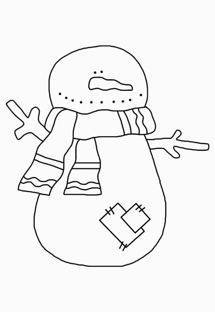 Desenho de Boneco de Neve para Imprimir