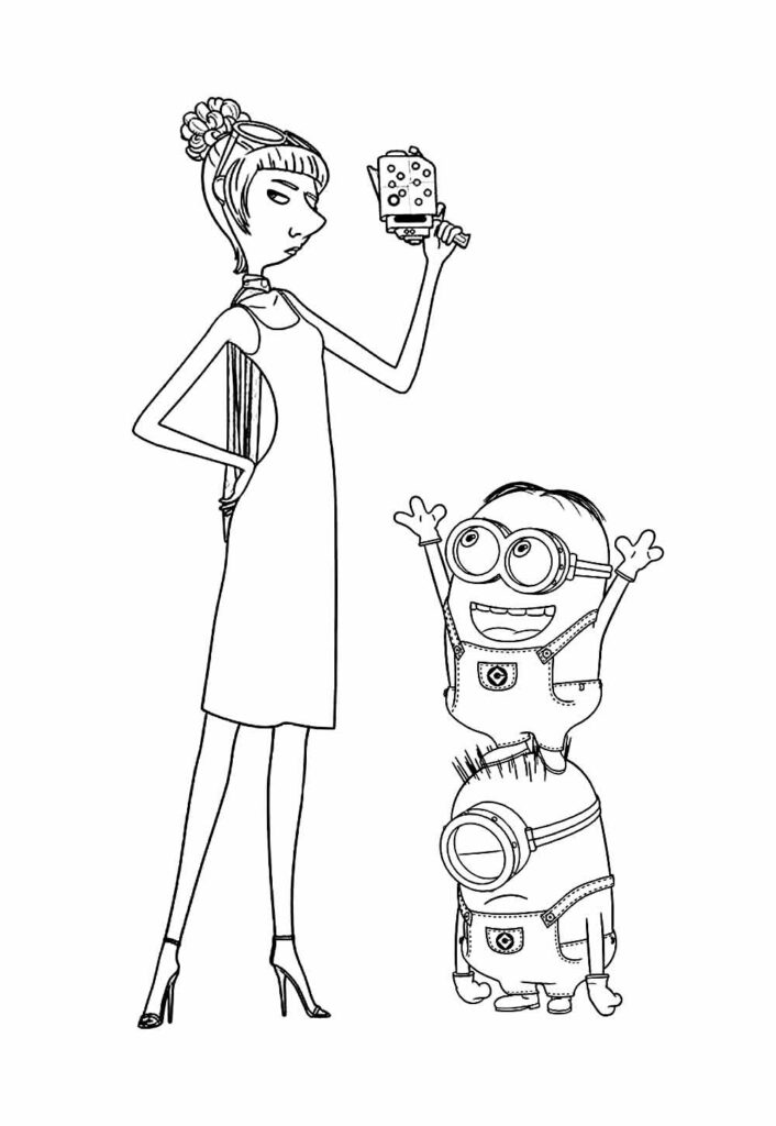 Desenho dos Minions para colorir - Meu Malvado Favorito