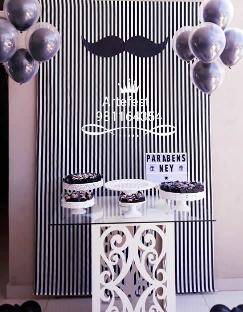 Decoração de Dia dos Pais com Bigodes