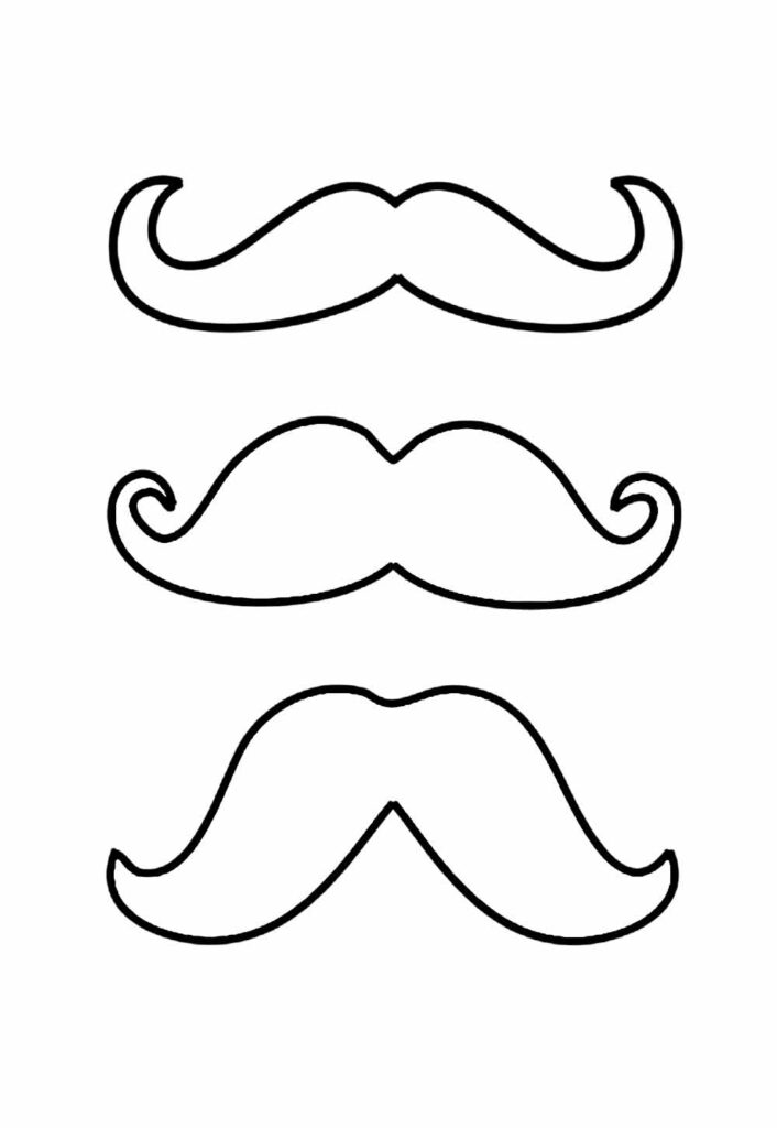 Moldes de Bigode para Imprimir