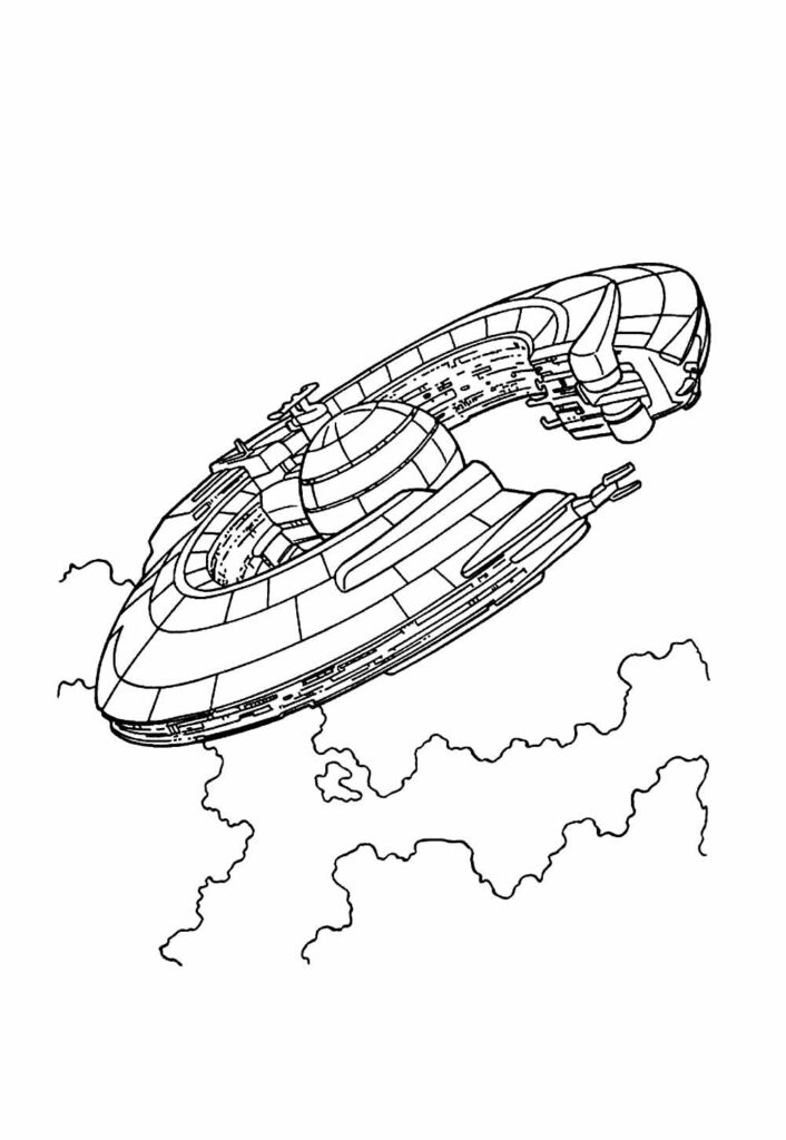 Desenho de Nave para colorir